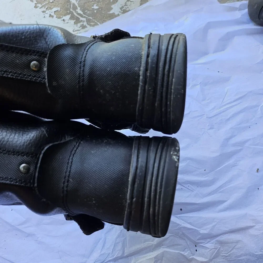 Vintage Polo Ralph Lauren Tavin Zip Combat Snow Boots Black Boys 5.5